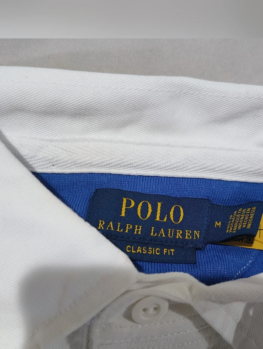 Ralph Lauren Men's Blue and White Striped Rugby Polo Size Medium NWT - Picture 5 of 5